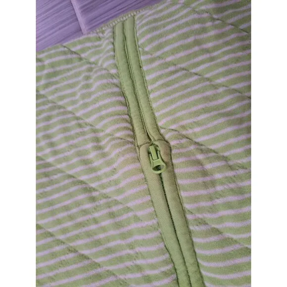 Hanna Andersson Moon And Back Baby Sleep Sack Green Striped Organic Cotton Small - Picture 3 of 8